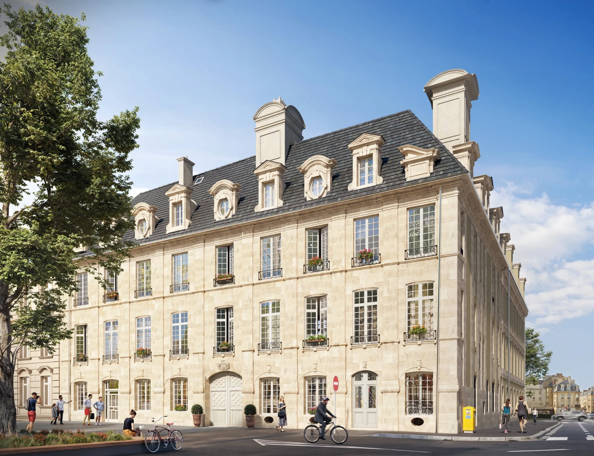 Perspective de l’Hôtel Daumesnil à Caen après restauration