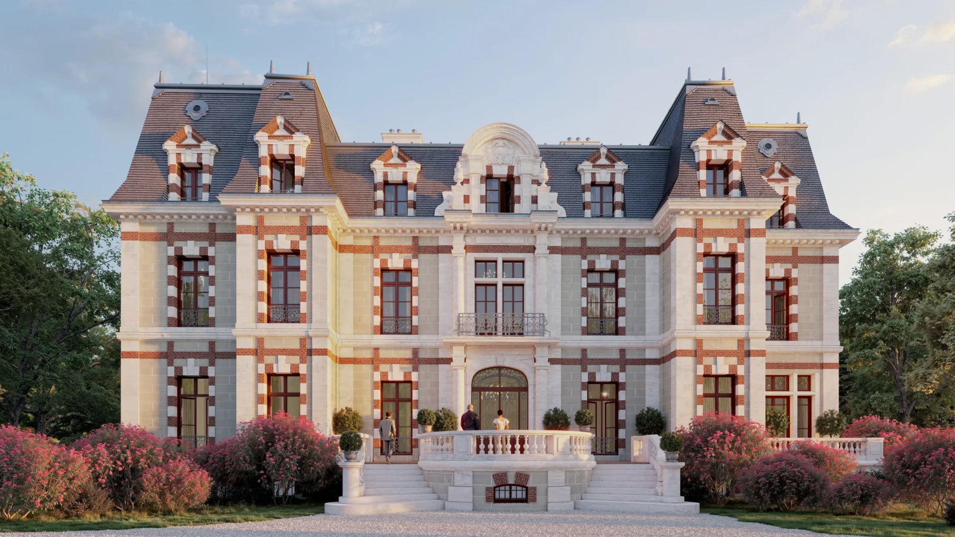 Perspective du Château Toulouse-Lautrec à Mordelles après restauration